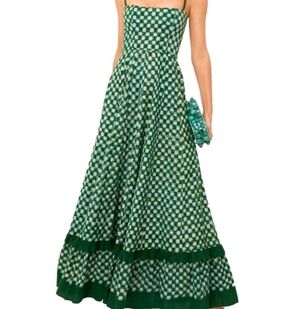 Green Checkered Maxi Sundress